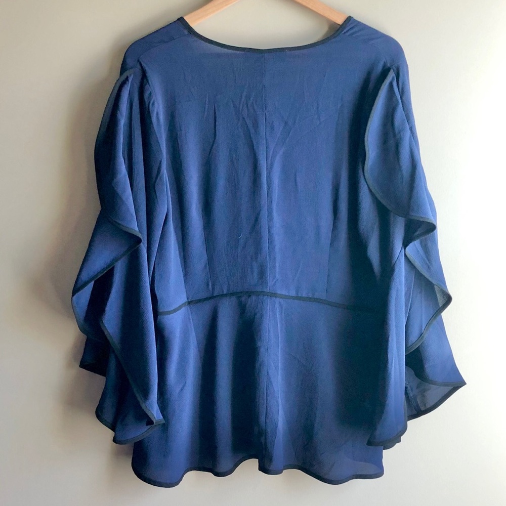 Eloquii Navy Blouse - Picture 3 of 3